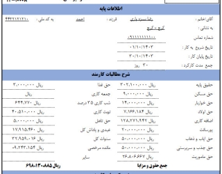 فرم تسویه