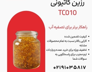 رزین کاتیونی کنفتک TC010: تصفیه آب   صنایع مختلف 